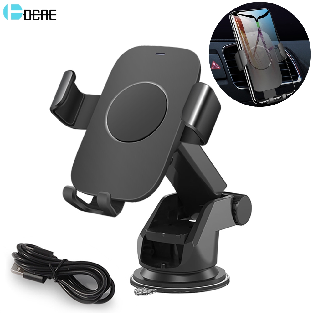 DCAE 10W voiture montage chargeur sans fil pour Samsung S10 S9 Note 10 9 8 QI charge rapide voiture support pour téléphone pour iPhone 11 Pro XS XR X 8