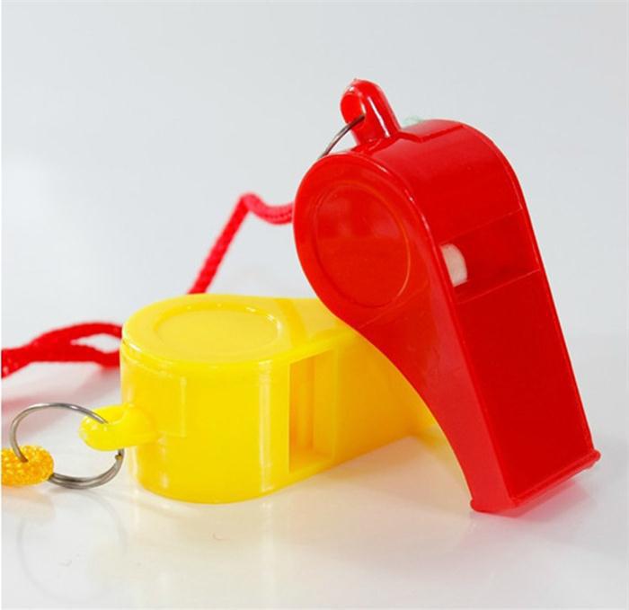 24PCS Plastic Whistle With Lanyard for Boats Raft Party Sports Games Emergency Survival All Brand Items