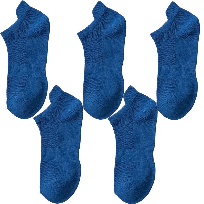 5 Pairs Zomer Mannen 100 Katoen Korte Mesh Sokken Man Harajukcomfortable Effen Kleur Casual Enkelsok Mannelijke Netto Sneaker Sok: s7