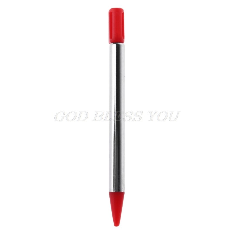 Bolígrafos cortos de estilo ajustable para Nintendo 3DS DS, lápiz táctil extensible,: Rojo