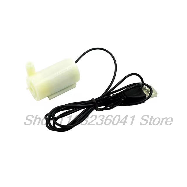 Dc 3v kleine horizontale waterpompen, stille dompelpompen,  dc3w verticale mini-fonteinen , 4.5v 5v 6v , inclusief usb-aansluiting.: Blauw