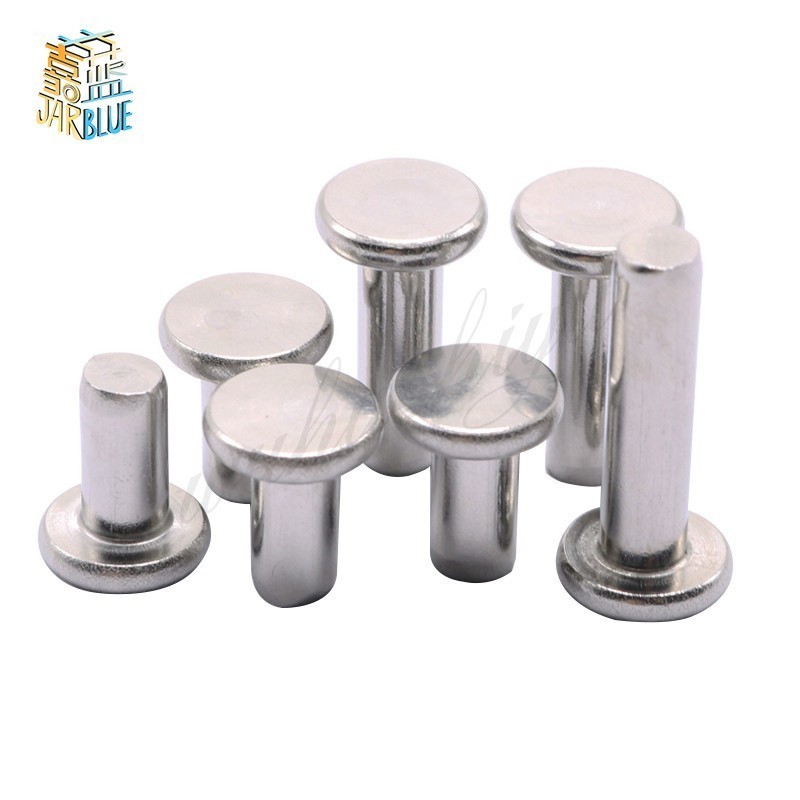 100 pcs M2 M2.5 Lengte Rvs Klinknagels Platte Kop Effen Percussie Klinknagel Gb109