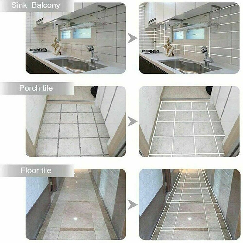 MoldOff Removal Home Kit 5-in-1 Grout Scraper Grout Smoother Set Calking Sealant Tool for Tiles Kitchen Bathroom Floor L