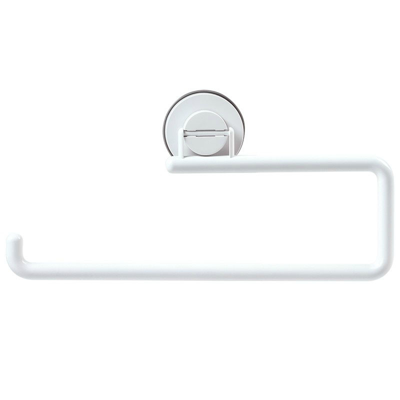 Kitchen Accessories Storage Holder Vacuum Sucker Paper Towel Rack Adhesive Bathroom Towel Shelf Wall Hanging Roll Paper Rack WJ: A