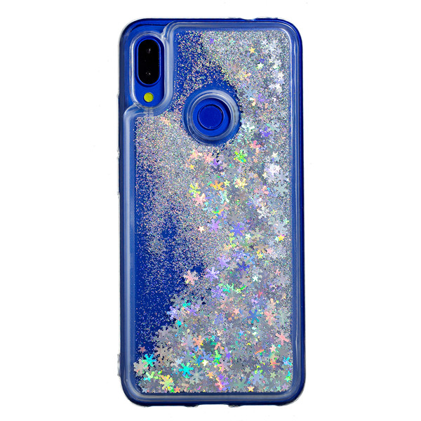 Bling Glitter Liquid Case For Redmi 6 Pro Silicone Coque For Xiaomi Redmi 6 6A 6 Pro 7 7A Note 6 7 Dynamic Qicksand Star Cover: Redmi 6 Pro / SILVER