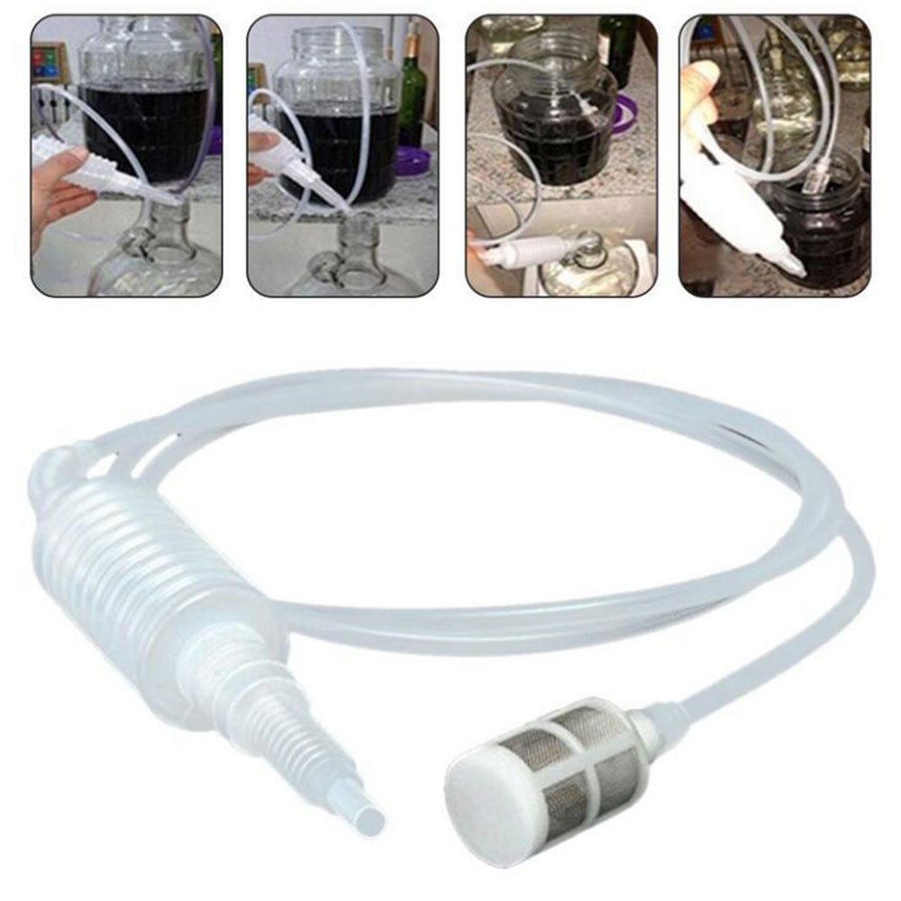 2M Handheld Brewing Siphon Hose Wine Beer Making Tool Brewing Food Grade Grade Materials Plastic for Beer Homebrew