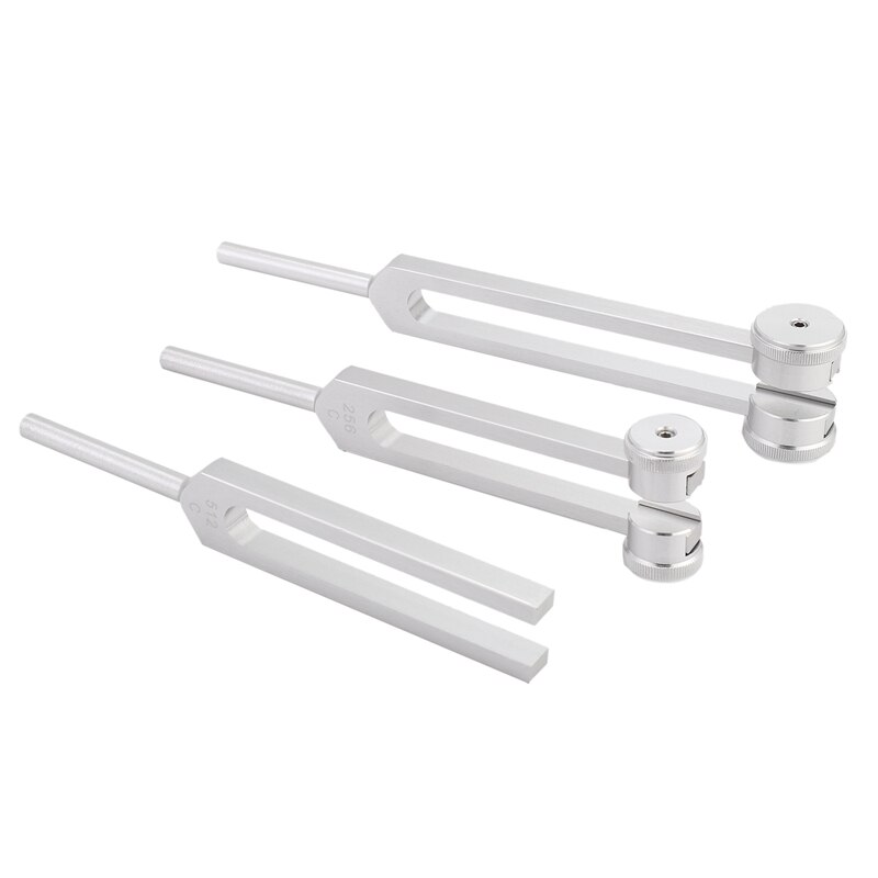 Set of 3 pcs Aluminum Sensory Tuning Forks C 128 256 512