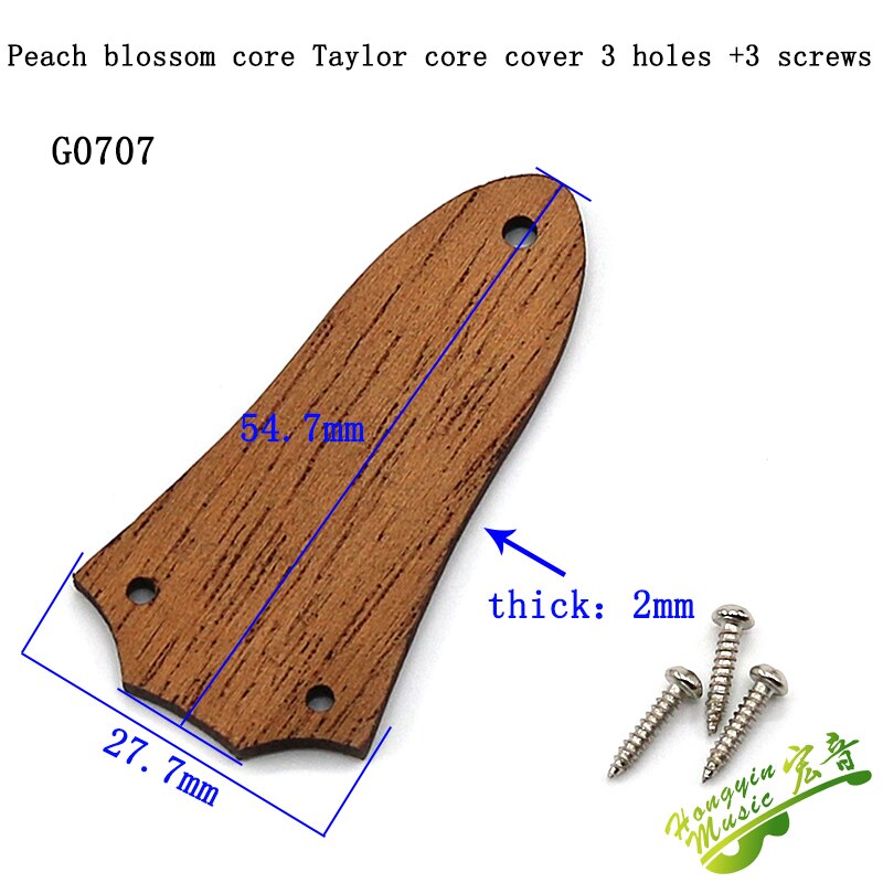1 Piece Acoustic Guitar Electric Guitar Truss Rod Cover Iron Core Bell-Shaped 2 Hole 3 Hole LP SG Matching screw: MAHOGANI G0707