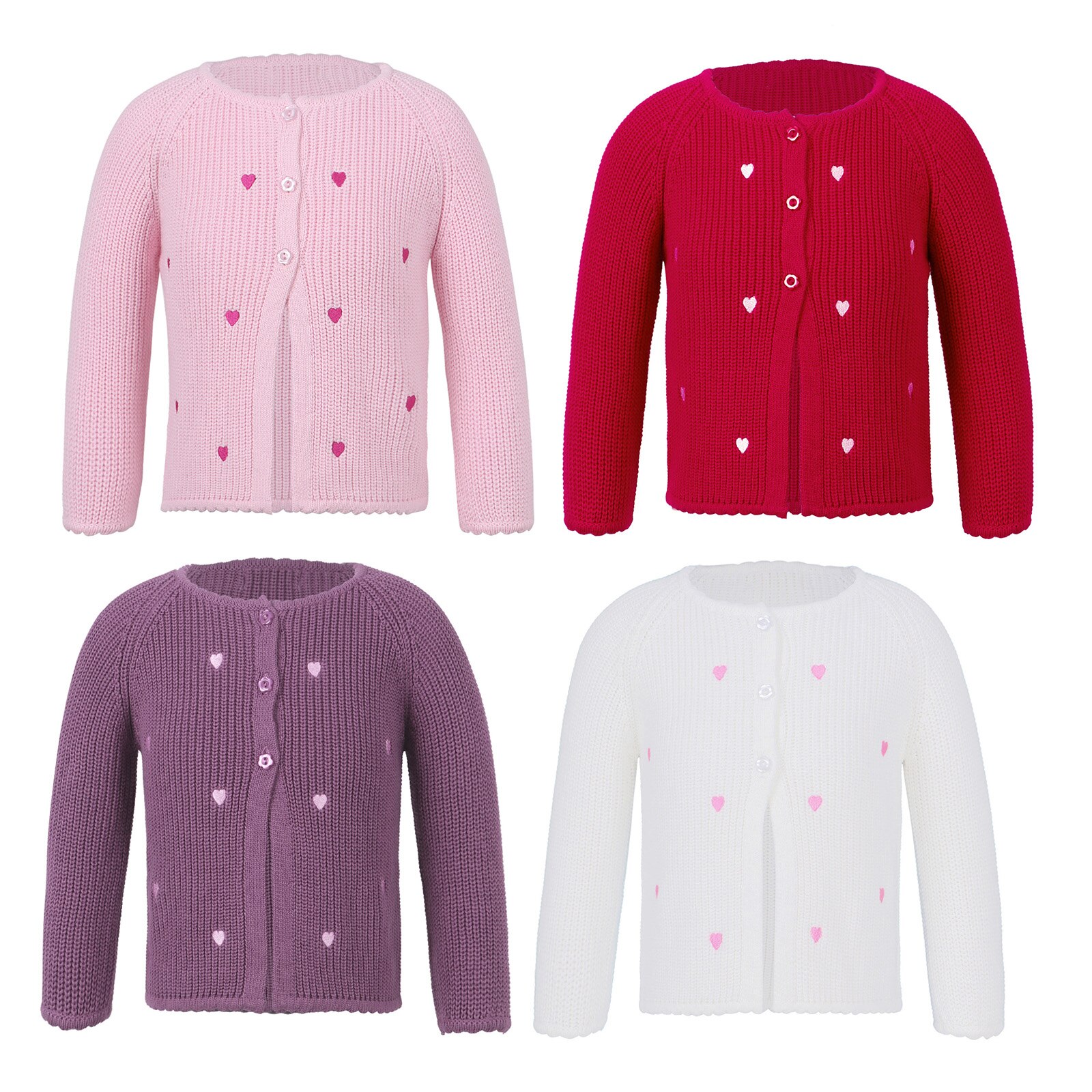 Bambini ragazze maniche lunghe Flower Girl Cape cappotti giacca Bolero stampa cuore festa nuziale Cardigan lavorato a maglia top coprispalle abiti scialle