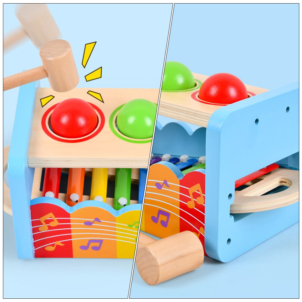 1Pc Children&#39;s Early Learning Plaything Wooden Plaything for Children (Blue)