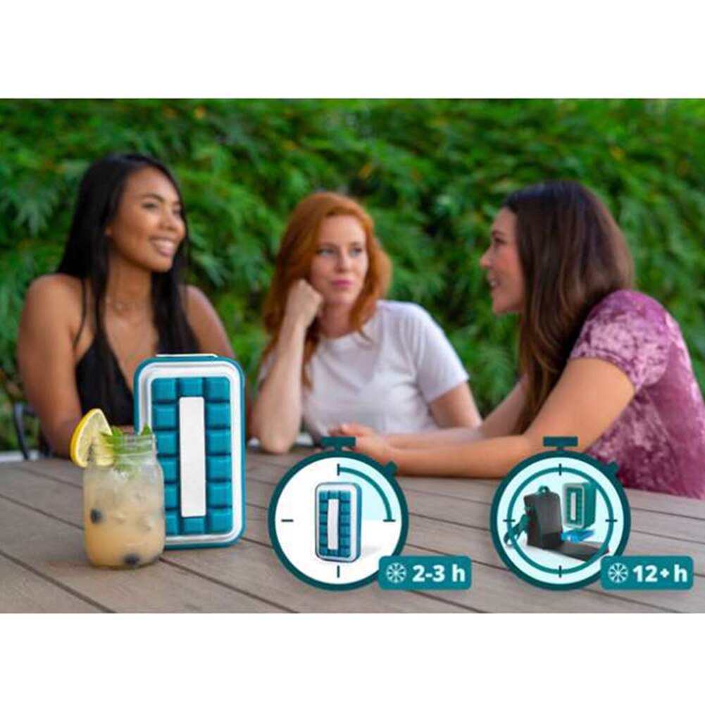 Ice Block Maker Container DIY Ice Cream Block Mould Tray 36 Grids Ice Block Storage Box for Cocktail Whiskey Cold Beverages