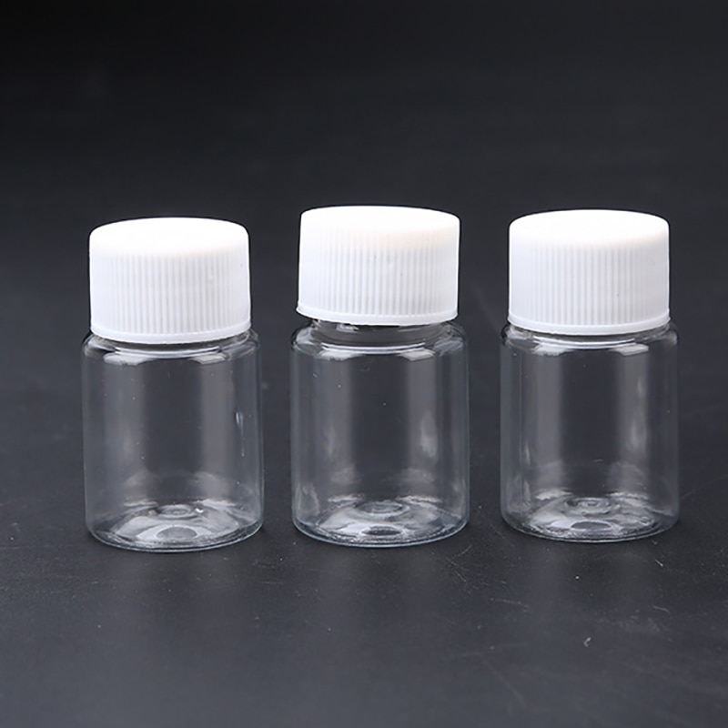 10Pcs 15Ml Draagbare Clear Plastic Flessen Kleine Flacon Vloeistof, Effen Flacon Verpakking Fles Kleine Geneeskunde Fles