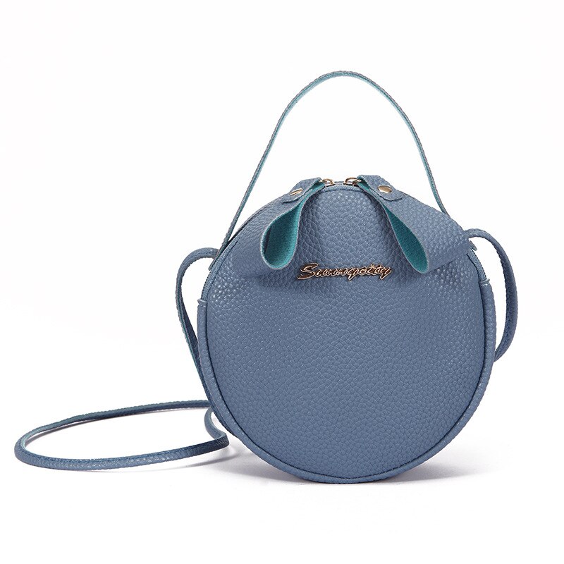 Women Bag Simple Circular Messenger Bag Female Mini Round Handbag PU Leather Ladies Crossbody Bag Bolsas