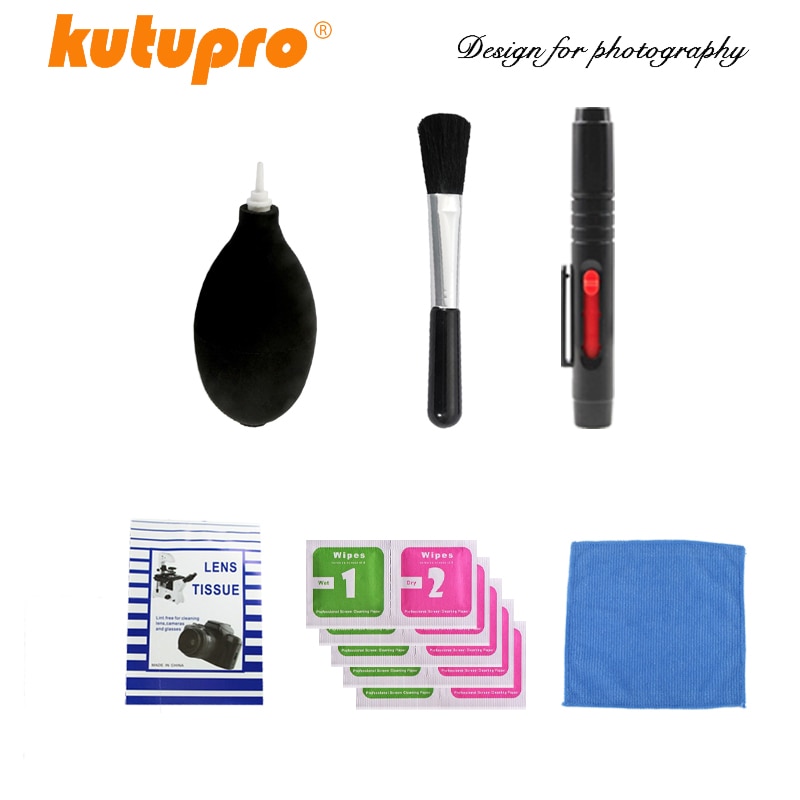 Kutupro SLR camera cleaning kit past Digitale schone pakken Blazen papier lensreinigingsdoekje borstel levert gereedschap voor camera 6in1