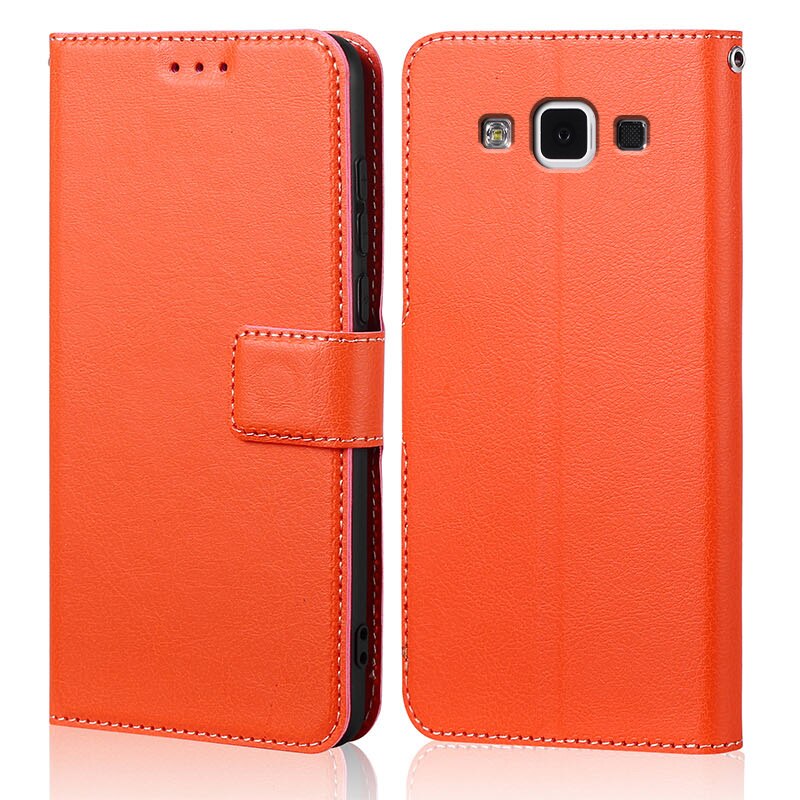 Retro caso de couro da aleta para samsung galaxy s3 s3 duos i9300i i9301i siii neo GT-I9300 GT-I9301 GT-I9300i s 3 capa casos coque: Orange