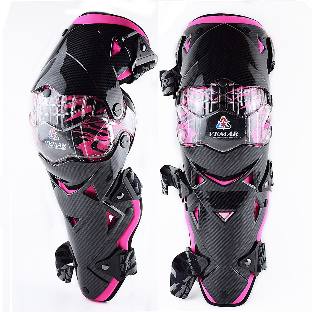 Genouillères protection Moto ski | Genouillères de Moto, cross de descente de Moto, protection MX équipement de protection: Rose