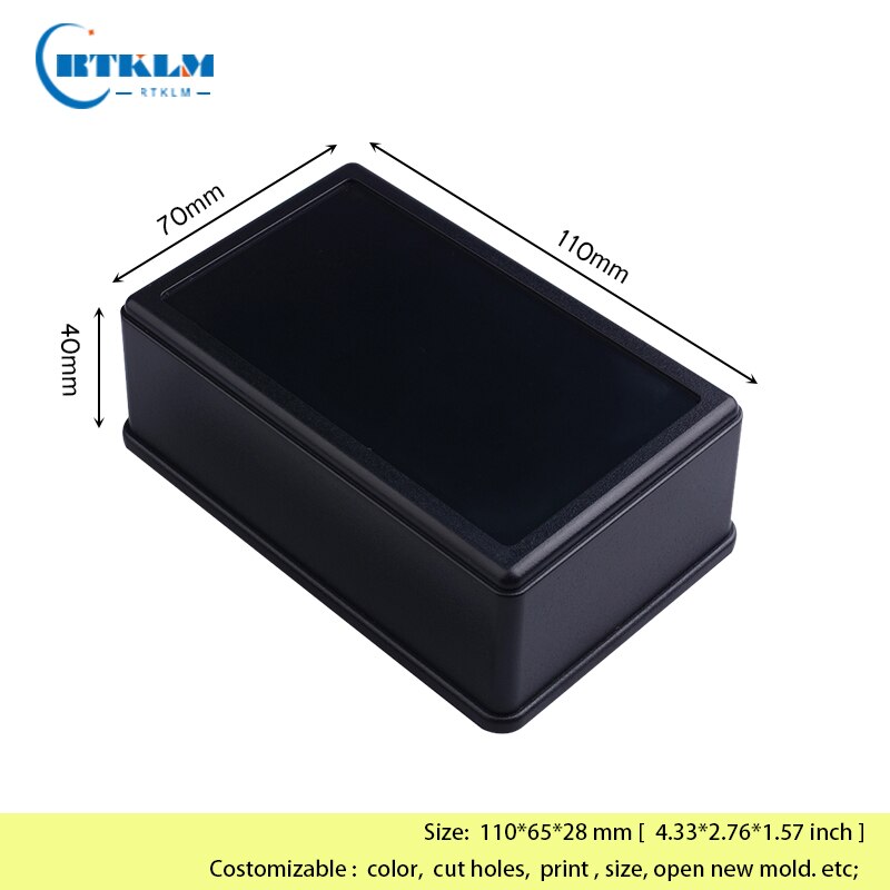 Plastic elektronische aansluitdoos Kleine plastic doe-het-zelf elektrische instrumentenbehuizing ABS Plastic behuizing Op maat 110 * 70 * 40 mm