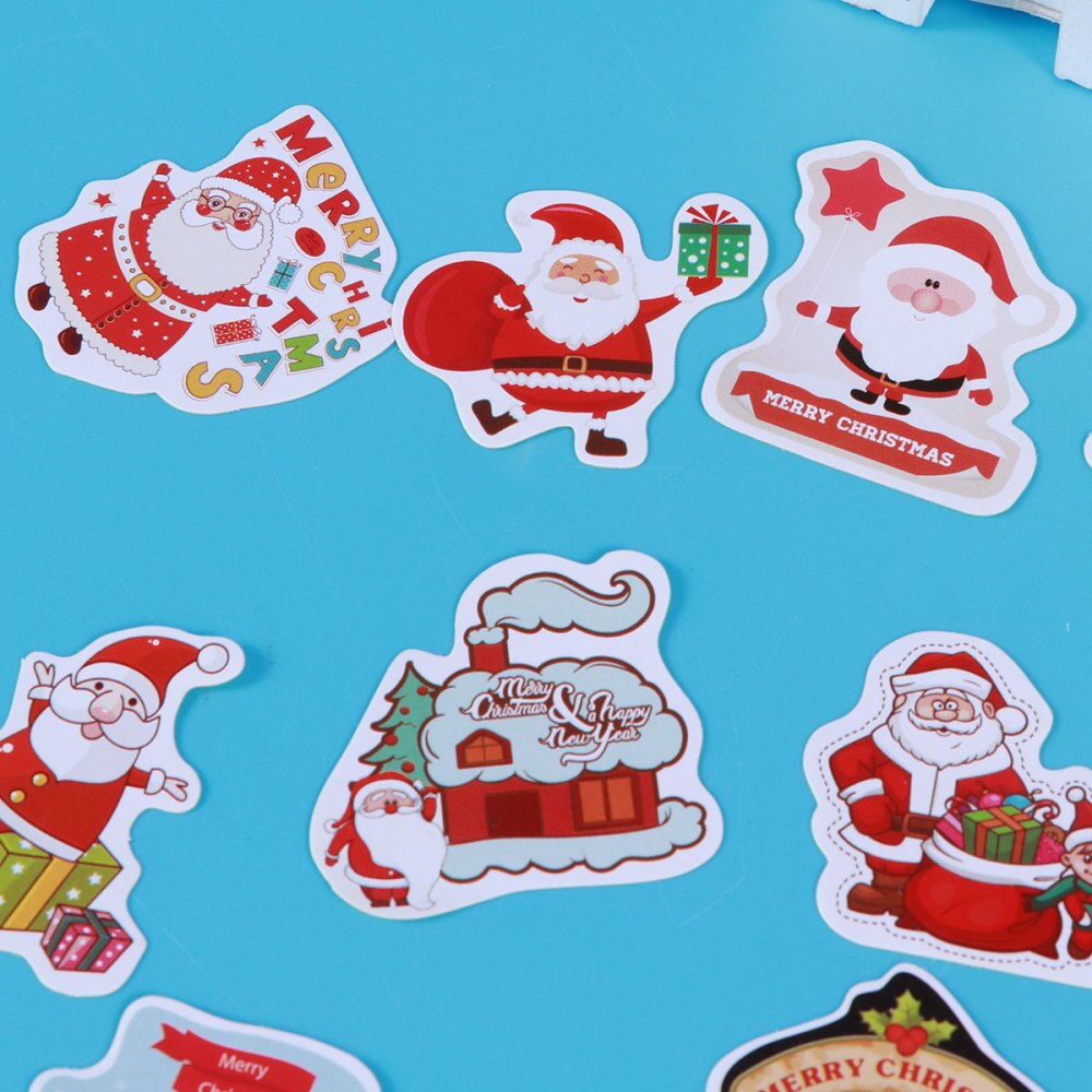 48Stck Santa Claus Aufkleber Selbst-Klebstoff DIY Karikatur Aufkleber Backen Verpackung Etikett Verpackung Aufkleber Dekoration Abdichtung Paster für
