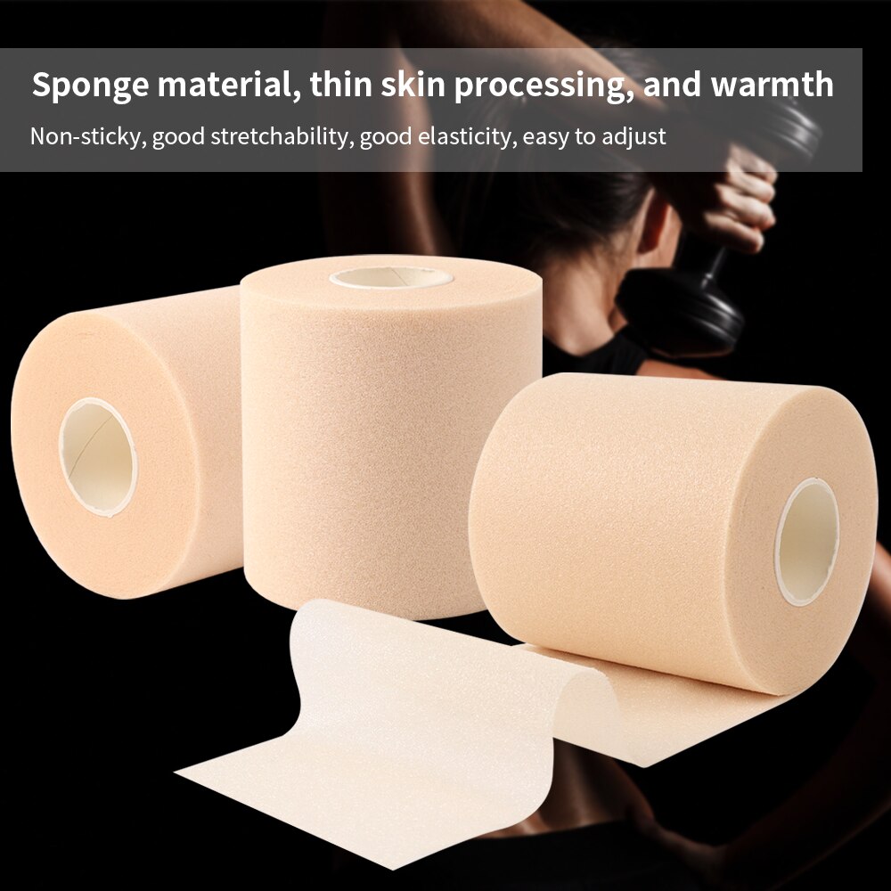 Skum bomull hud film selvklebende elastisk bandasje albue kne hud maske film skum underwrap sports pre-wrap for atletisk tape
