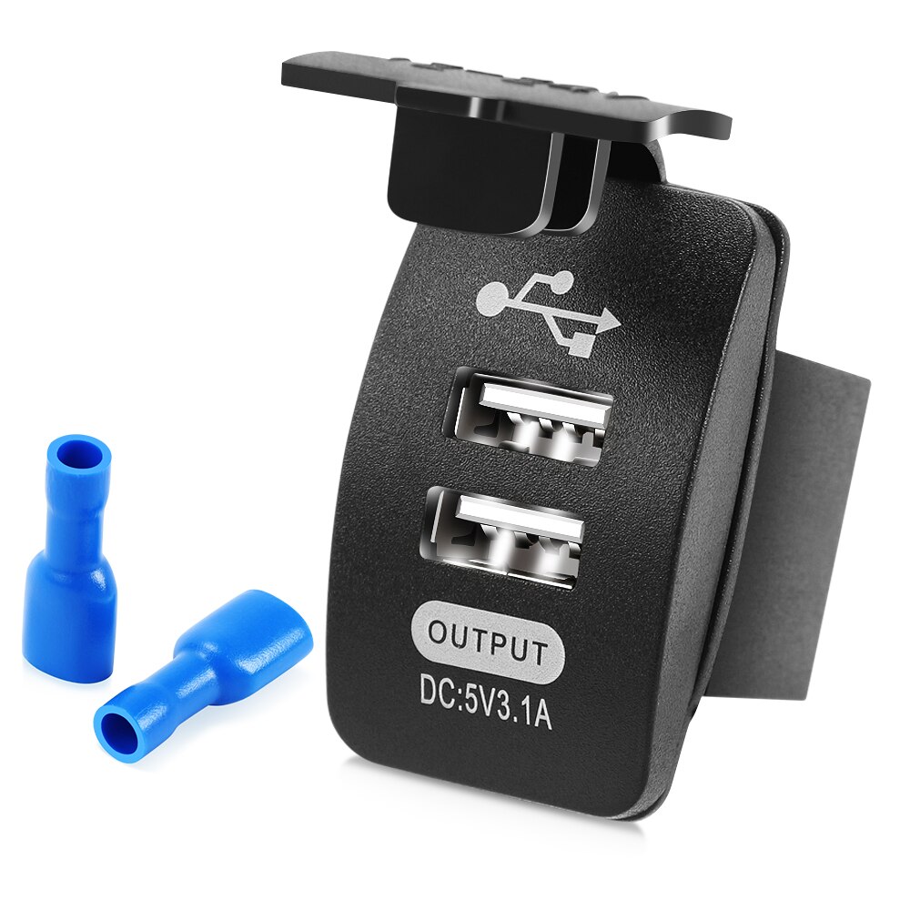 Chargeur de voiture étanche, double port USB, pour Renault Megane 2 3 Duster Logan Clio 4 3 Laguna 2 Sandero Scenic 2 Captur: WHITE