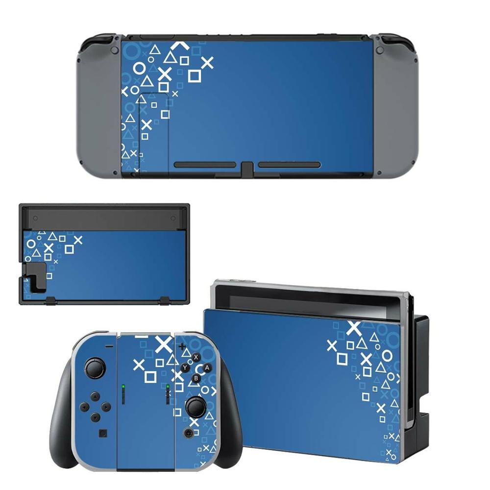 Calcomanías de piel de vinilo para interruptor Nintend, conjunto completo de pegatinas de envoltura protectora placa frontal para consola Nintendo Switch Con y muelle