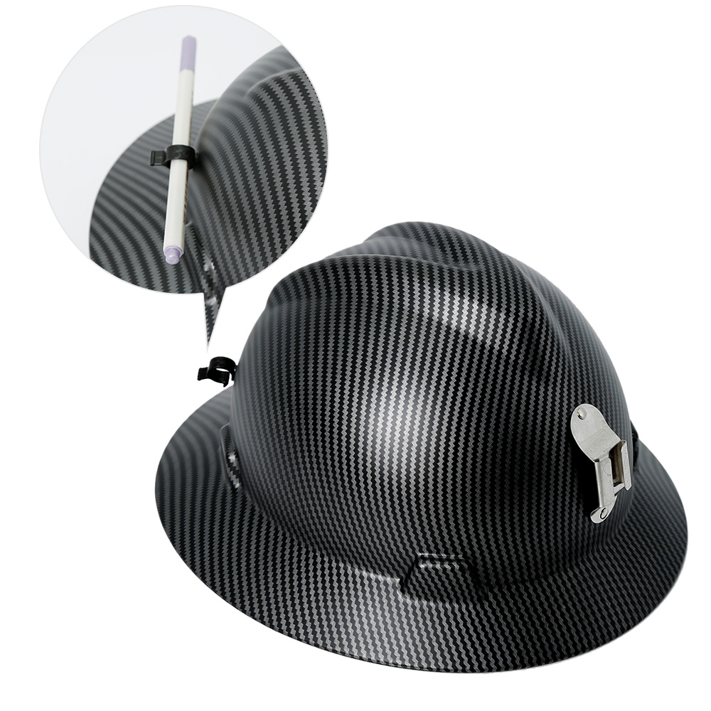 CE Full Brim Safety Helmet Hard Hat Stickers Carbon Fiber Construction Work Cap Lightweight HDPE Railway Protective Hard Hat