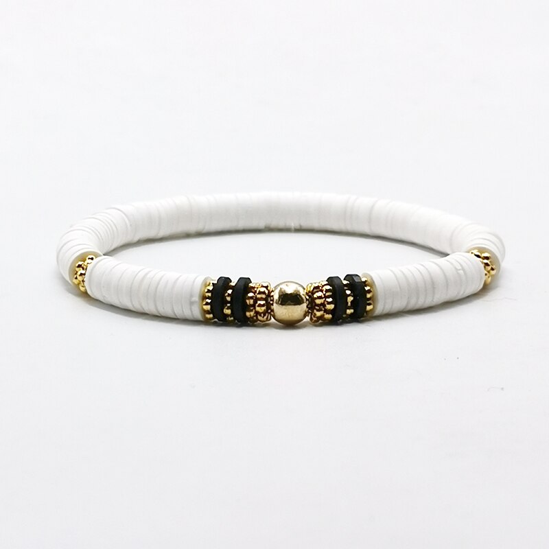 Bohemien Recycelbar Polymer Ton Rabatt Perlen Armbinde Frauen Handgemachte Minimalistischen Charme Armbinde Femme Armbinde Schmuck: 2