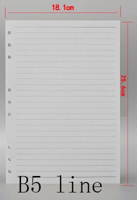 A4 B5 45 sheets monthly/weekly/TO DO filofax paper, planner papers refills, A4 Engineering drawing paper: B5 line