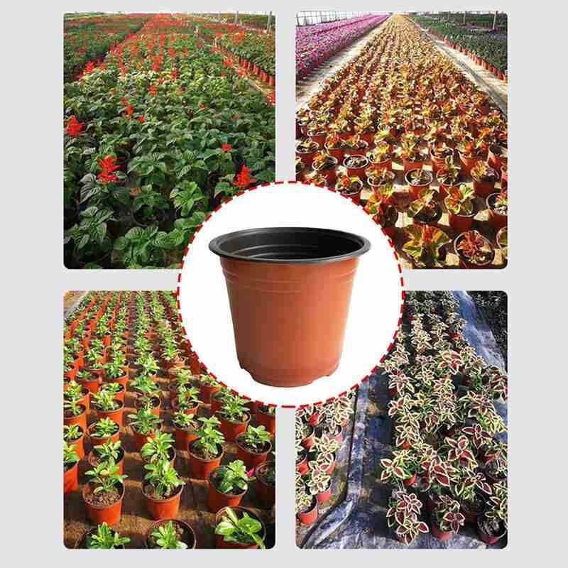 10 Stuks Plastic Planten Pot Container Bloempot Tuinieren Patio Planten 5 Maten Ventilatie Outdoor Zaailing Kwekerij Veel