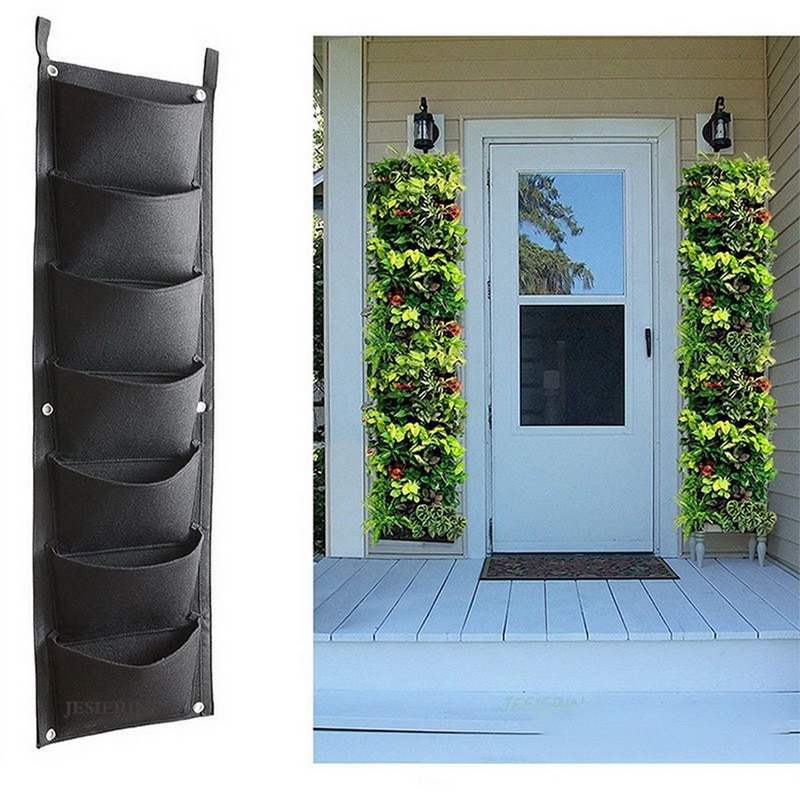 Garden Wall Hanging Planting Bags Green Plant Grow Planter Vertical vegetable Garden Decoration Supplies Plants Bags