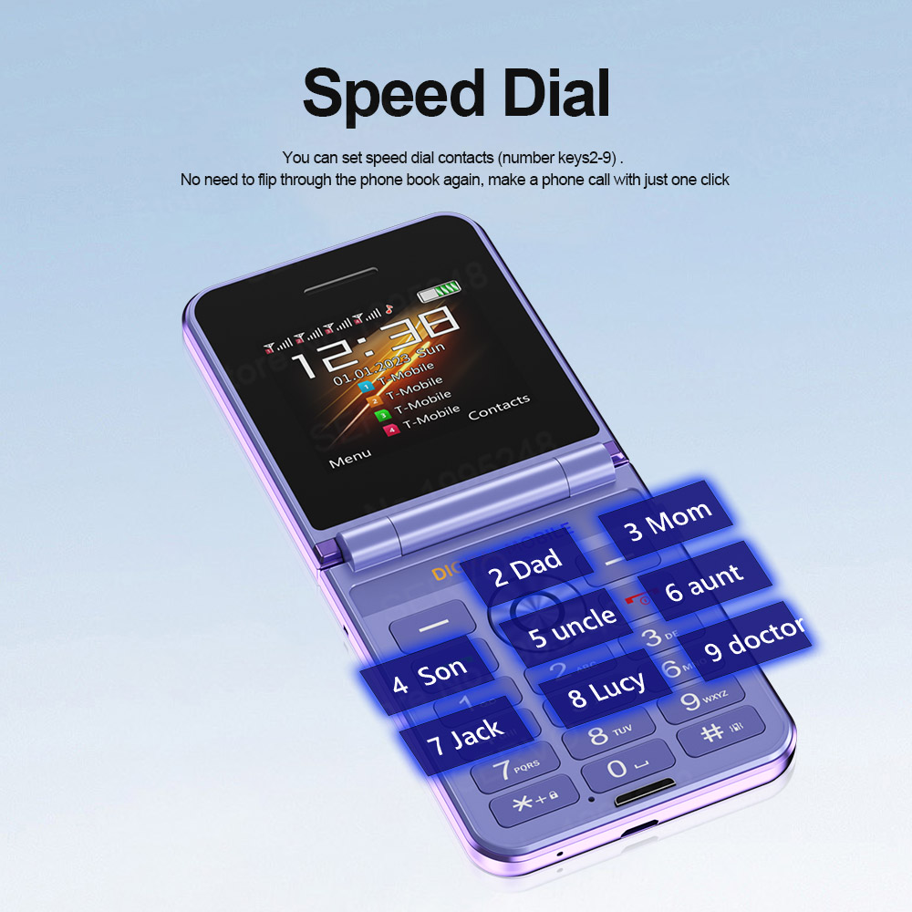 SERVO Pocket S1 2G Flip-Handy 4 SIM Standby-Anrufaufzeichnung MP4-Player Speed Dial Magic Voice FM-Radio Faltbare Mobiltelefone