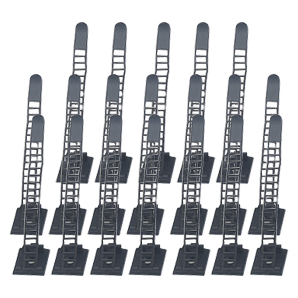 20pcs/pack Organizer Electric Cable Clip Self-adhesive Management Holder Nylon Home Wire Clamp Fixed Adjustable Mount Tie