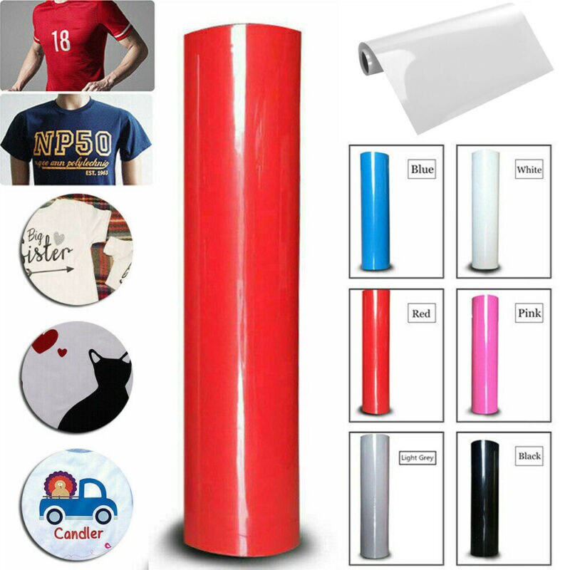 20x100cm PU Heat Transfer Vinyl Iron-on HTV T-Shirt Textiles Cricut Film Heat press Vinyl DIY Printing Decoration