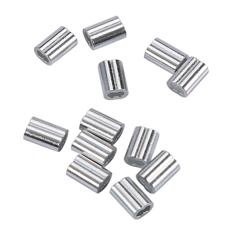 SHGO -225Pcs M2 / 3/4 / 5 Stainless Steel Thimble and 6-Size Aluminum Crimping Loop Sleeve Assortment Kit for 1/16 inch - 3/1