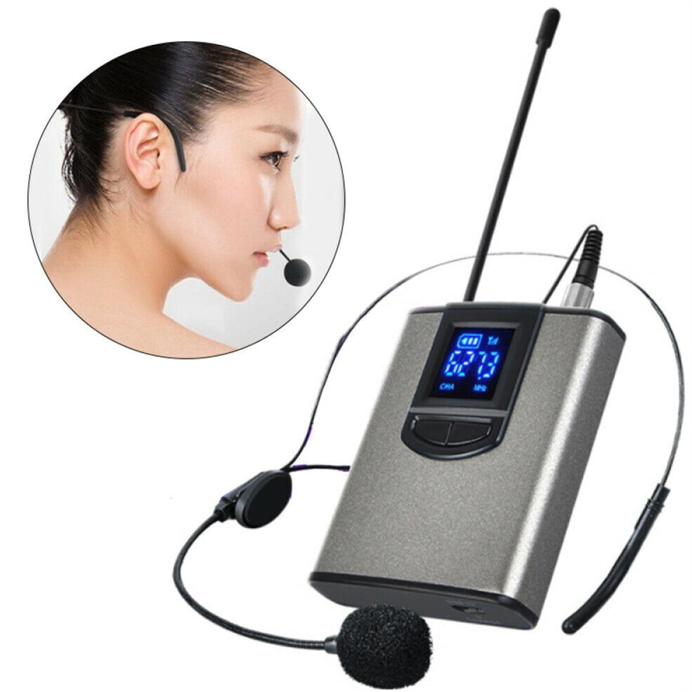 Kabelloses mikrofon für reden, ansteck-headset, uhf, hohe kompatibilität, freisprechfunktion, mini, tragbar