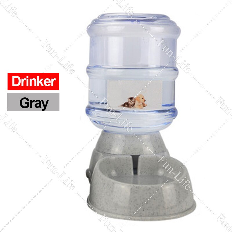 Automatische drinkbakken voor huisdieren, katten en honden, 3.8l voerbakken, drinkbakken voor huisdieren, voerbak voor huisdieren, waterbak voor huisdieren, automatische drinkbakken voor honden: Grijze drinker