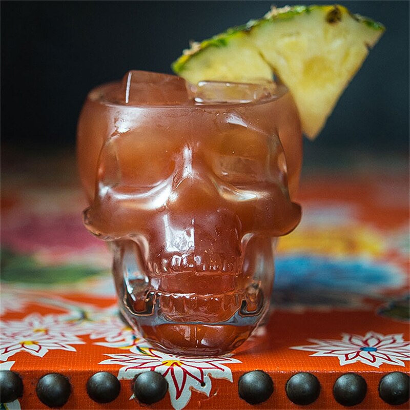 Verre à vin crâne pour cocktail, 300ml, pour fête, spécial Halloween, whisky , vin rouge