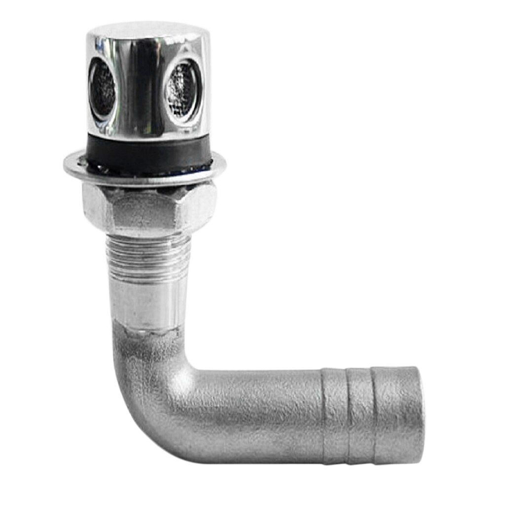 Gas Tank 5/8 O.D. Stainless Steel Marine Boat Fuel Vent - 90° Flush Mount  With Hardware For Fuel Tank, image size:1024x1024