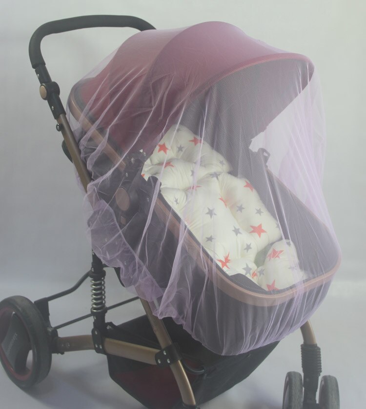 Carrito de bebé con mosquitera, 6 colores, red para cochecito de niño, dosel para cuna de bebé: Purple-150cm