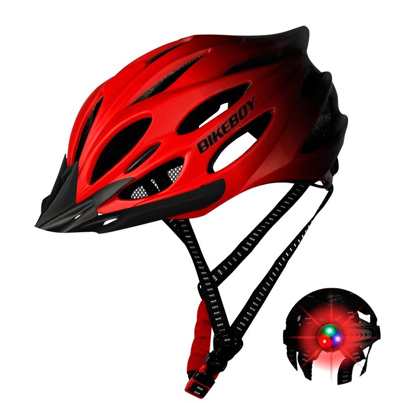 Unisex cykelhjelm med let cykel ultralet hjelm intergrally-støbt mountain road cykel mtb hjelm sikker mænd kvinder  #725: Rød