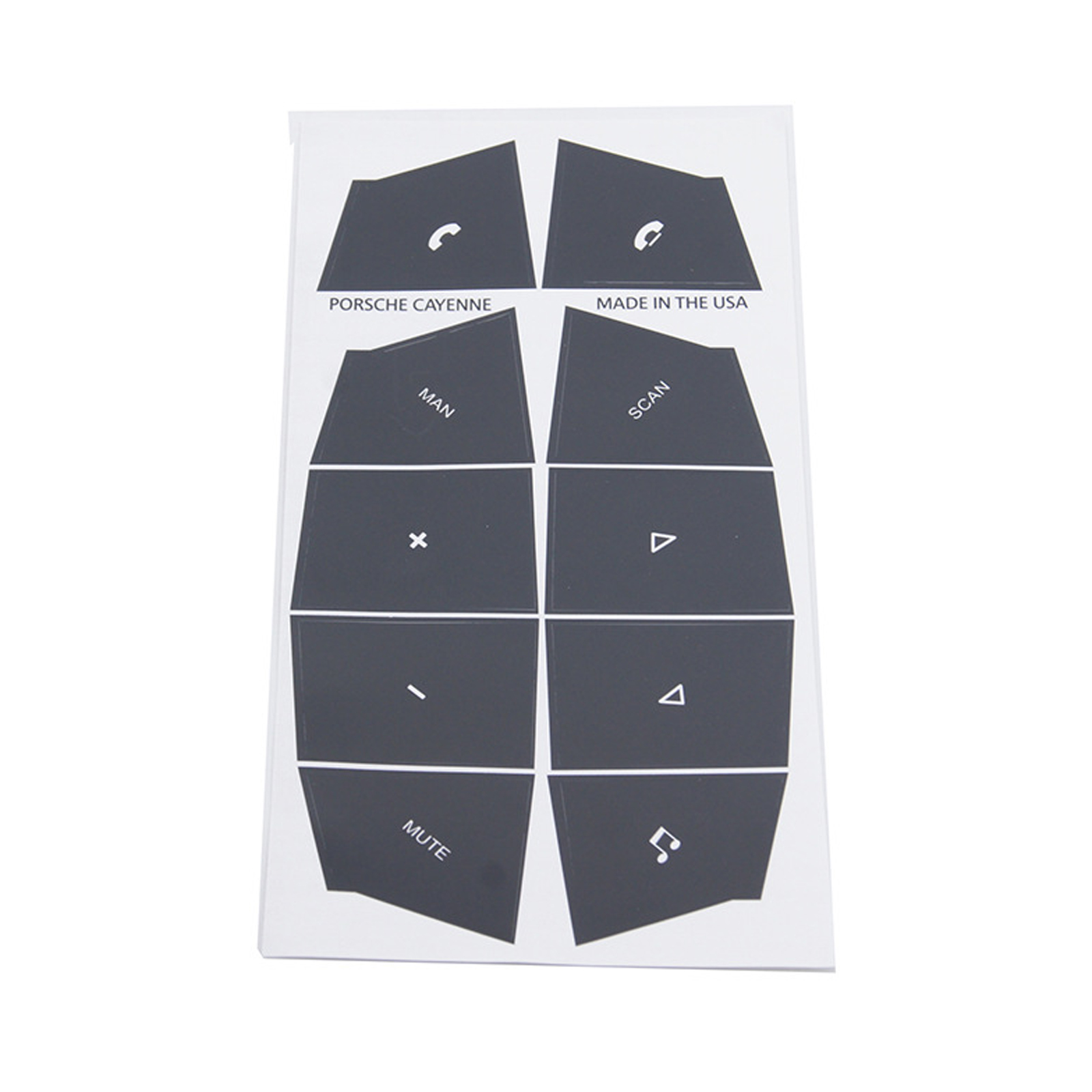 Juego de calcomanías para reparación de botones de volante de coche, pegatinas para Interior automotriz para Porsche Cayenne 2003, 2004, 2005, 2006, 1 Juego: Default Title