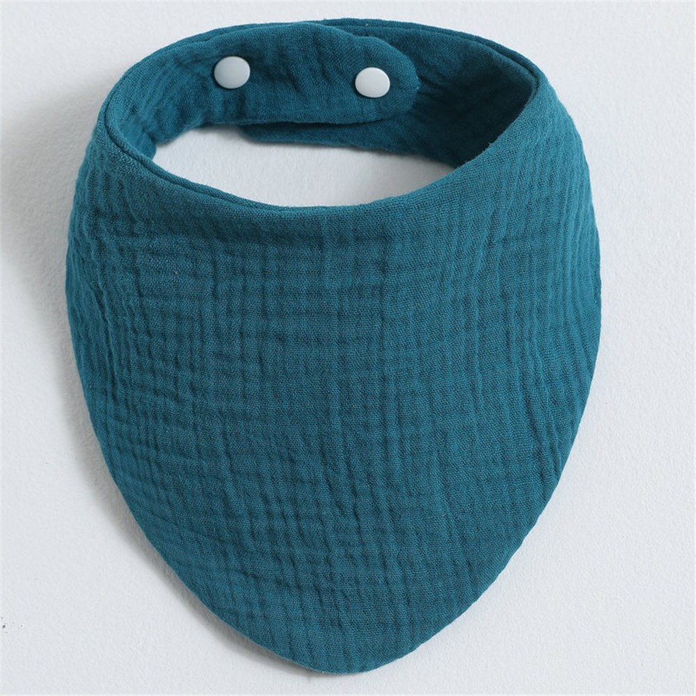 Baberos de algodón para bebé, pañuelo de muselina para eructar, accesorios para recién nacido, botón a presión, toalla triangular, alimentación, 1 unidad: 8