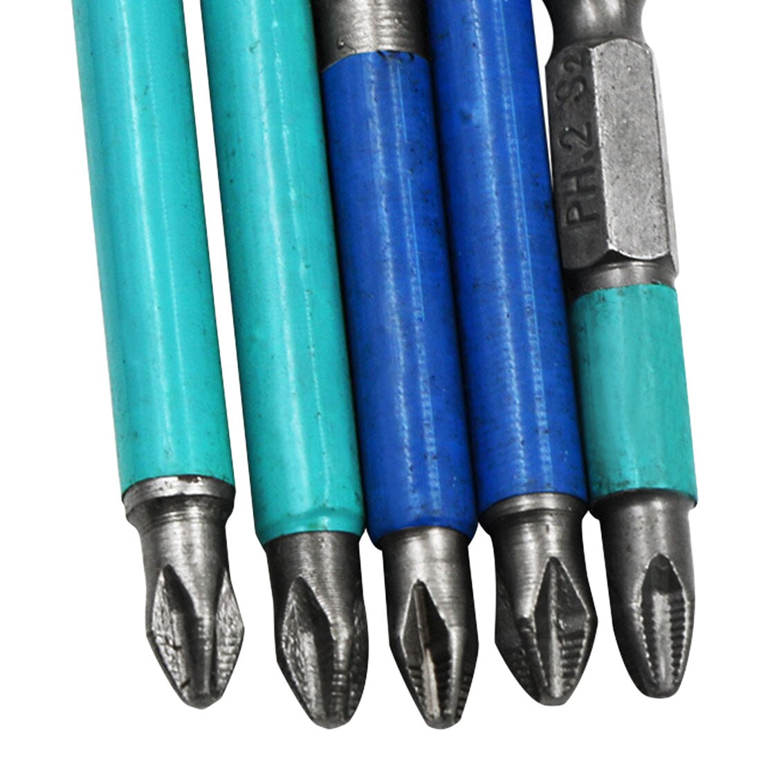 S2 Staal 10Pcs Magnetische Schroevendraaier Elektrische Schroevendraaier Bits PH2 Schroevendraaier Boor 25Mm/50Mm/70Mm/90Mm Hex Shank