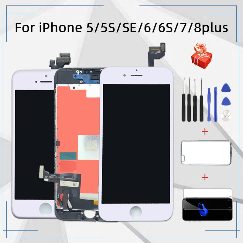 AAA+++LCD Display For iPhone 6 6S 7 8 Plus With Perfect 3D Touch Screen Digitizer Assembly For iPhone 5 5S No Dead Pixel