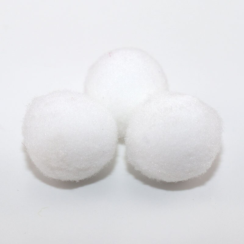 Pompones blancos de 8mm-30mm bolas de Pompones para DIY decoración del jardín del hogar del Partido de la boda ropa de costura niños manualidad de juguete suministros 20g: 4cm 8pcs 20g