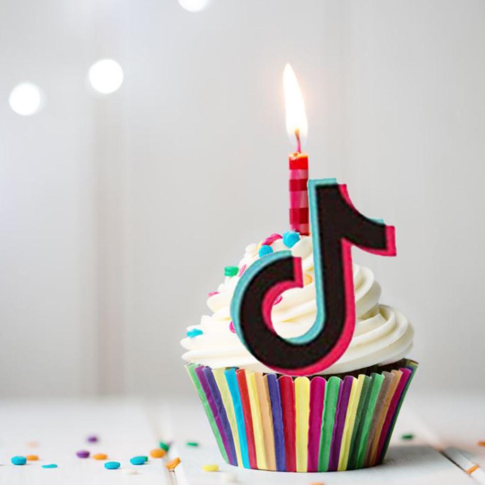 Happy Birthday Cake Toppers Music Note Cakes Accessories Photo Booth Props