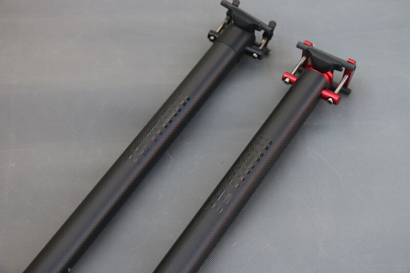 TEMANI-tija de sillín de bicicleta 3K T800, de carbono completo, BMX/plegable, tubo de bicicleta ultraligero, recta, /33,9x34,9mm, 580