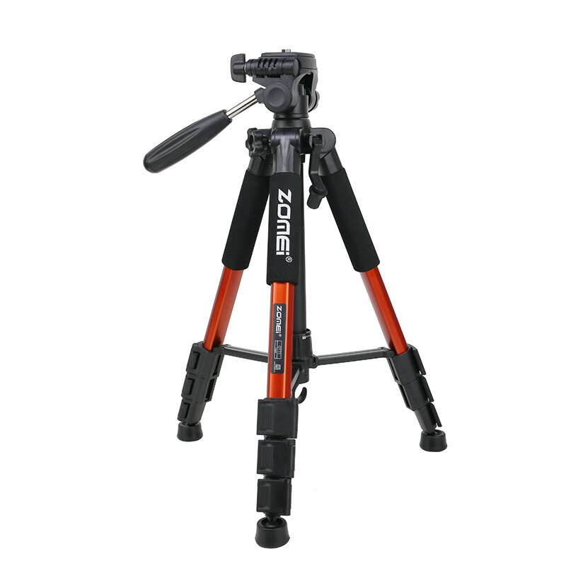 ZOMEI Q111 Professionelle Aluminium Stativ Tragbare Leichte Kamera Stativ mit Pfanne Kopf für Smartphone SLR DSLR Digital Kamera: Orange