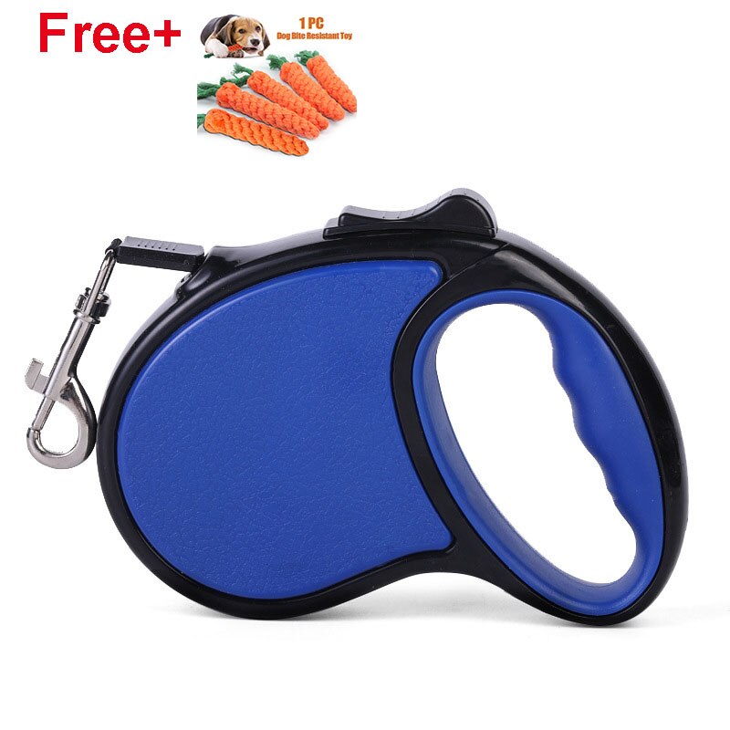 Lang, stærk kæledyrssnor til store hunde holdbar nylon, udtrækkelig, stor hundesnor, ledninger, automatisk forlænger, hundesnor 4.: Bule / 5m