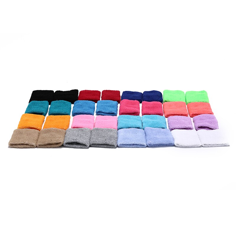 Bomull unisex sport svettband armband basket handledsskydd kör badminton basket stag frotté svettband